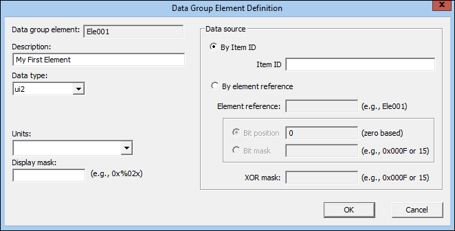 Data Group Element Definition